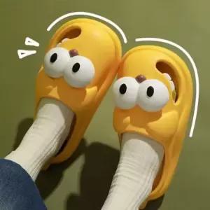 친절한탄씨 bns 여성용 여름 왕눈 강아지 말랑한 쿠션 샌들 슬리퍼 강아지슬리퍼 구멍슬리퍼