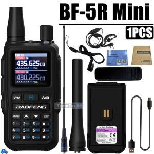 호환 -5R 미니 바오펑 미니 무전기 듀얼 PTT 블루투스 프로그래밍 손전등 AM FM 타입-C 충전식 휴대용 햄 무전기