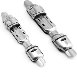 헤이우스 낚시 릴 시트 2개 스테인리스 스틸 데크 휠 로드 클립 2사이즈 액세서리 도구 스피너 태클