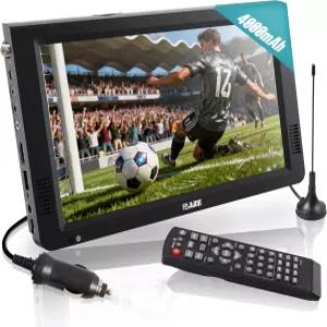 Rywob 10인치 휴대용 TV 안테나가 있는 소형 USB/SD/HDMI 입력이 배터리 작동 자동차 캠핑 여행용 디지털