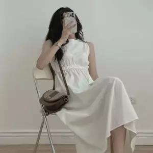 여름원피스밴딩민소매허리롱원피스셔링