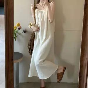 나시원피스 여성스러운 셔링 링클 원피스 샤랄라 포인트 어깨끈