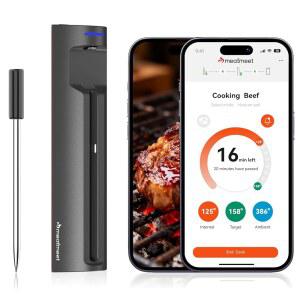미트밋 WiFi 무선 육류 온도계 디지털, 블루투스 무선, 스마트 앱 모니터링, 바비큐, 오븐, 그릴, 스모커용 IP67 방수 프로브 온도계(프로)