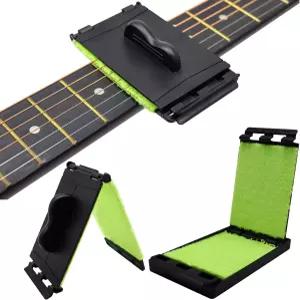 2팩 기타 스트링 클리너 및 유지 관리 키트 - 베이스 우쿨렐레 바이올린 일렉트릭 360 극세사 클리닝 도구