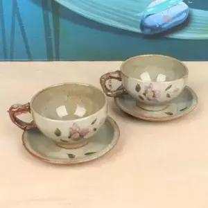 분청 보라꽃 커피잔 2인세트 커피잔세트 예쁜잔 찻잔 머그잔