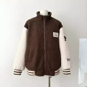 친절한탄씨 뽀글이 점퍼 여자 야구잠바 겨울 후리스 캐주얼 점퍼 야구잠바 겨울 캐주얼