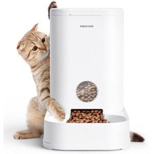 PAWGETHER 그래비티 고양이 사료 공급기, 자가 조제 개 디스펜서, 펫 푸드 스테이션 1갤런/3.5L 용량 자동 공급기 및 그릇, 쉽게 채울 수 있습니다