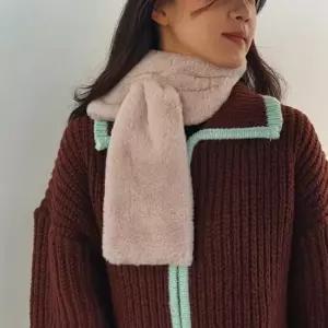 미니목도리 페이크퍼 미니 목도리 머플러 베이지 미니목도리 겨울목도리 페이크퍼목도리