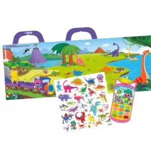 핑크퐁 공룡 말랑이 스티커 놀이판 가방 이큐 공부 EQ