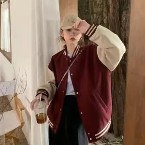 친절한탄씨 2컬러 여성 기모 야구점퍼 LK-J023 점퍼 야상 패딩 바람막이 야구점퍼