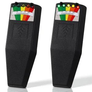 Sabary 2팩 EMF 미터 탐지기 유령 사냥 장비 테스터 5개의 LED 자기장 감지기(가정 사무실 및 야외 검사용)