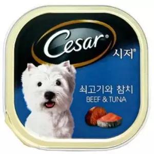 [반려] 시저캔 쇠고기와참치 24개 1박스