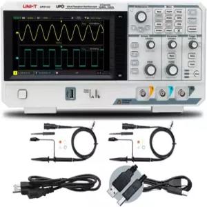 UNI-T UPO1102 100MHz 2Ch DSO 울트라 형광체 디지털 오실로스코프 1 GSa/s 메모리 깊이 56 Mpts 500 000