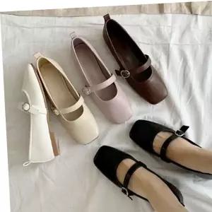 여성미들힐 발등스트랩 플랫슈즈 메리제인 쿠션패드 편한슈즈 여성인기힐