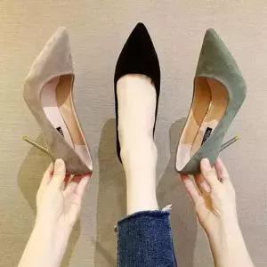 스웨이드 데일리 스틸레토 킬힐 펌프스힐 데일리 스웨이드