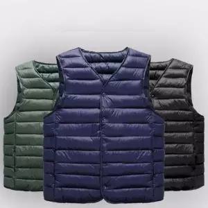 브이넥 이너 데일리 경량 패딩조끼 남성 조끼