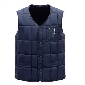 브이넥 이너 데일리 경량 패딩조끼 남성 포켓 조끼