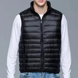 하이넥 경량 패딩조끼 이너 남성 조끼