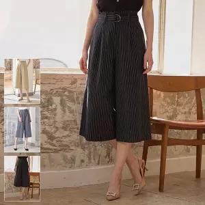 [하프클럽/]린트  블렌디드 와이드 여성 큐롯 팬츠