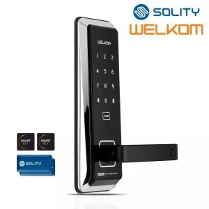 [무료설치] WST500 무타공 디지털 도어락 카드키4개 번호키 0초즉시잠금 현관