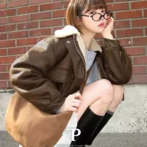 더핑크 [브리치] / 라캉 루즈핏 양털 스웨이드 무스탕 자켓