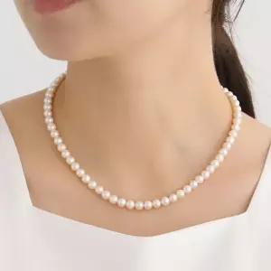 쥬릭스 AAAA급 6-6.5mm 담수 진주목걸이 JPN0052