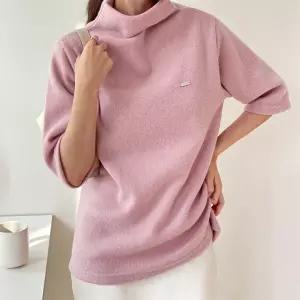 [시즌오프]빅사이즈 펜던트 하이넥 폴라 겨울반팔 티셔츠_5