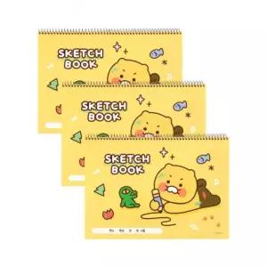 카카오프렌즈 춘식이 스케치북 3개 세트 신학기 입학선물