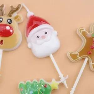 [하프클럽/]크리스마스케이크초 파티용산타장식 케이크장식 산타초