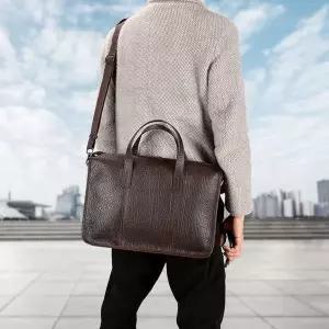 [하프클럽/]클래식 가죽 서류가방 크로스백 브리프케이스 토트백