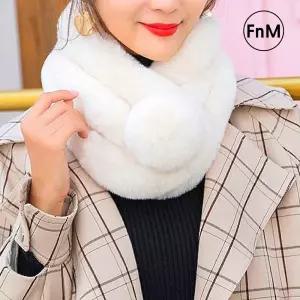 여자 방울 퍼 목도리 페이크퍼 밍크 쁘띠 머플러 방한