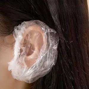 염색커버 일회용이어캡 100P 염색비닐 귀보호커버 귀이염방지