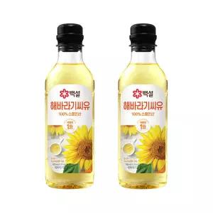 백설 해바라기씨유 500ml x2개