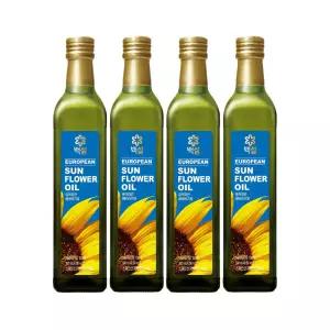 백설 유러피안 해바라기유 500ml x4개