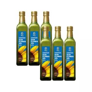 백설 유러피안 해바라기유 500ml x6개