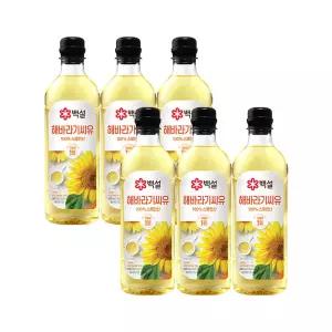백설 해바라기씨유 900ml x6개