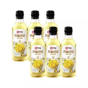 백설 카놀라유 500ml x6개