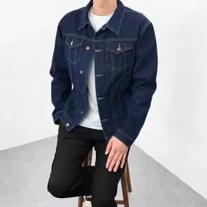 [하프클럽/] 남자 오버핏 빅사이즈 데님 트러커 청자켓 남여공용 3컬러