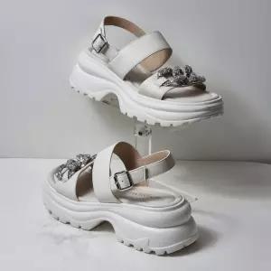 [탠디]X26032SB2 여성 6cm 통굽 플랫폼 샌들 키높이 체인 장식 데일리 캐주얼 슈즈