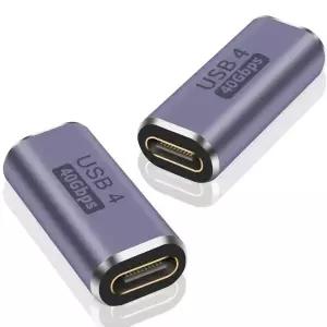 [호환] USB C 암-암 커플러 익스텐더 8K 비디오 100W USB4 케이블 Thunderbolt 4 40Gbps 3.2 OTG 어댑터 용