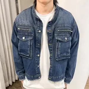 [하프클럽/옷자락]남자 차이나넥 밑단 수술컷팅 크롭 키작남 봄 청자켓