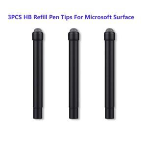 3PCS HB 리필 펜 팁 스타일러스 펜촉 교체용 마이크로소프트 서피스 프로 7/6/5/4/북/스튜디오/고 터치