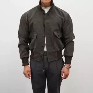 [하프클럽/옷자락]남자 가을 스웨이드 시보리 블루종 머슬핏 겨울 점퍼