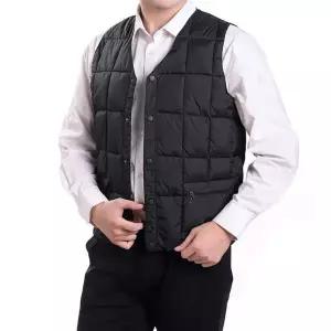 [하프클럽/옷자락]남성 멀티포켓 경량패딩 퀼팅 겨울 작업복 단추 조끼