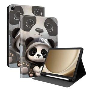 삼성 갤럭시 탭 A7 라이트 8 7 SMT220 / T225 (모티프: 귀여운 곰 세트) 프리미엄 가죽 플립 케이스 패턴과 호환되는 일반 케이스