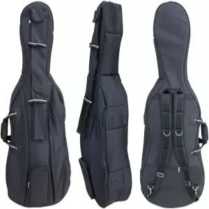 클래식 전기 첼로를 위한 4/4 케이스 긱 백팩 스트랩이 있는 고밀도 폼 패딩 벨루어 안감 보우 포켓 음악