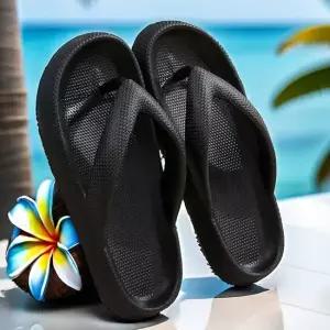 여성 2컬러 발편한 쿠셔닝 플리플랍 쪼리 여름슬리퍼 여성쪼리 여성신발 쪼리슬리퍼