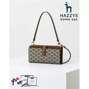 [롯데백화점]헤지스ACC [선물포장] HIWA3E895W2_브라운 소가죽 크로스 다기종 여성 핸드폰지갑