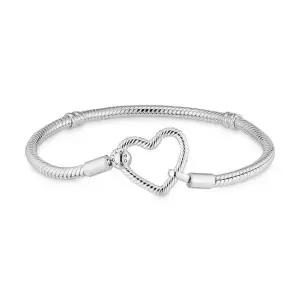 판도라 599539C00 모먼트 하트 클로저 스네이크 체인 실버 팔찌