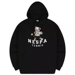 [네스파][오늘출발/단독제품] 퍼즐테니스베어 오버핏 후드티 후드 티셔츠 커플 빅사이즈 남녀공용 SID_00